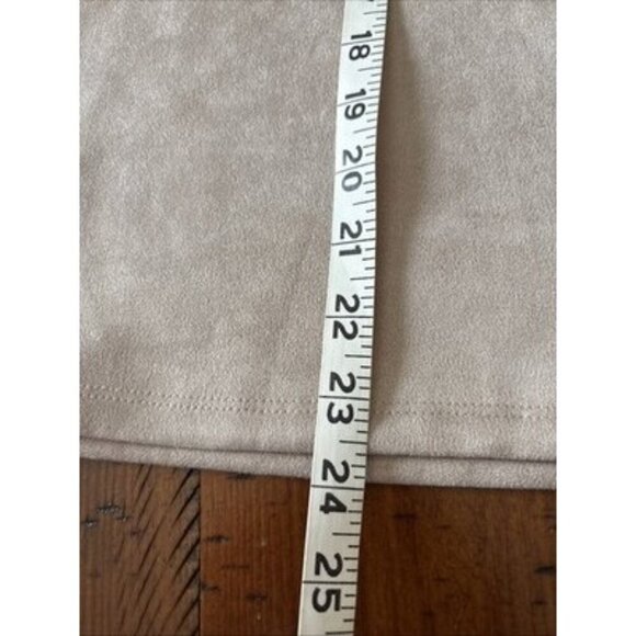 Ann Taylor Beige Suade Shirt Size Medium - Picture 7 of 8